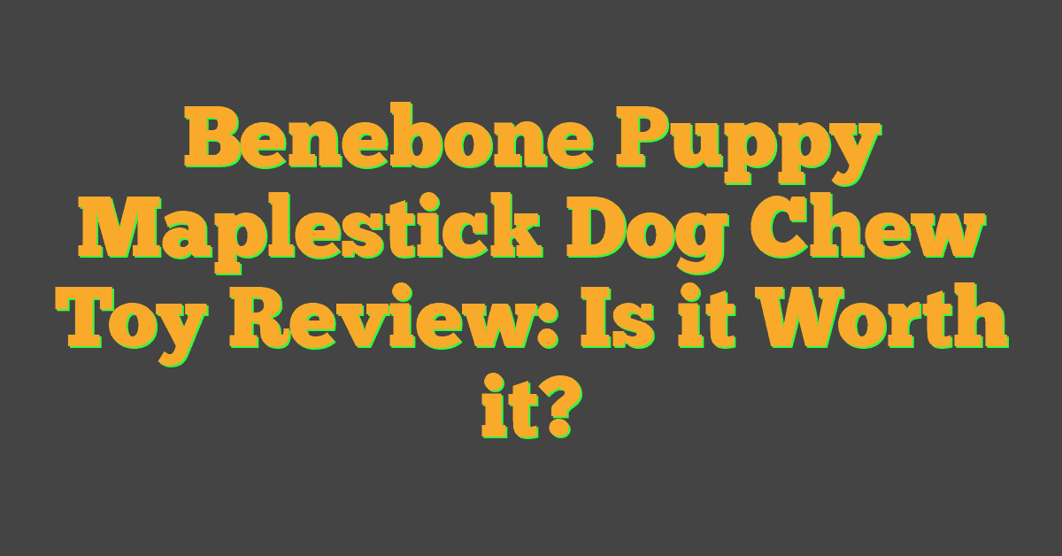 Benebone Puppy Maplestick Dog Chew Toy Review: Is it Worth it?