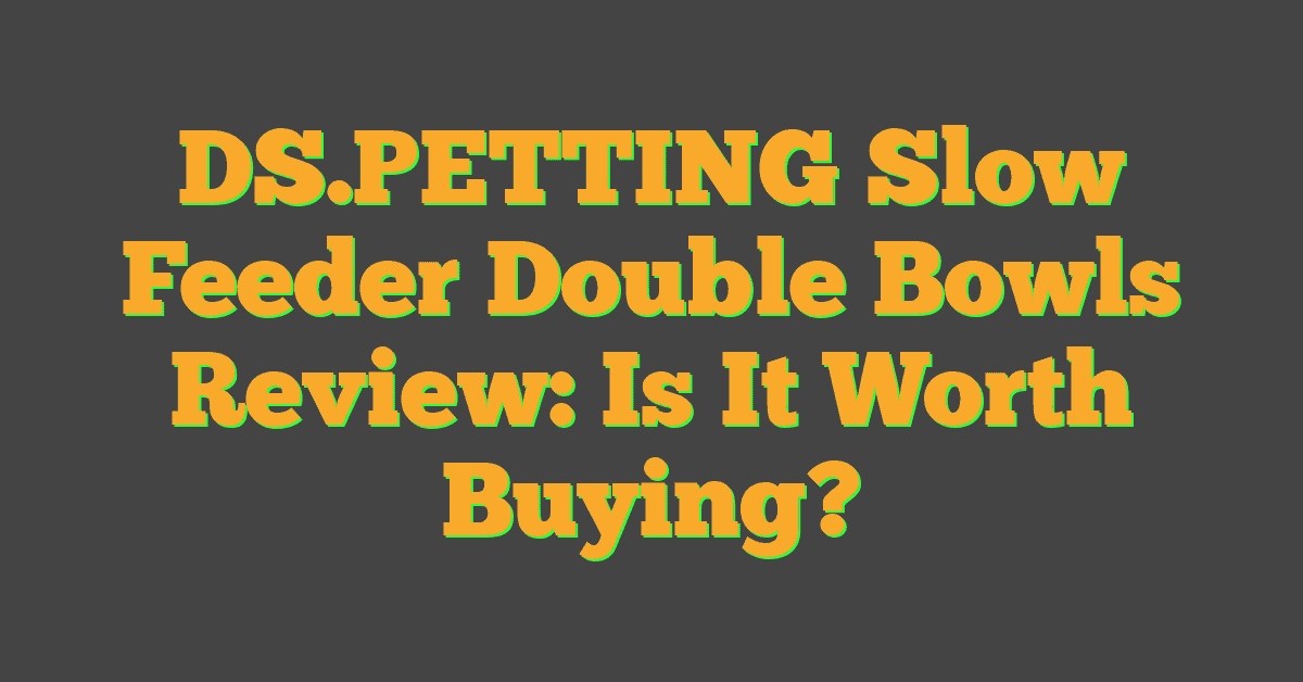 DS.PETTING Slow Feeder Double Bowls Review: Is It Worth Buying?