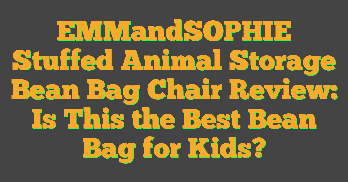 EMMandSOPHIE Stuffed Animal Storage Bean Bag Chair Review: Is This the Best Bean Bag for Kids?