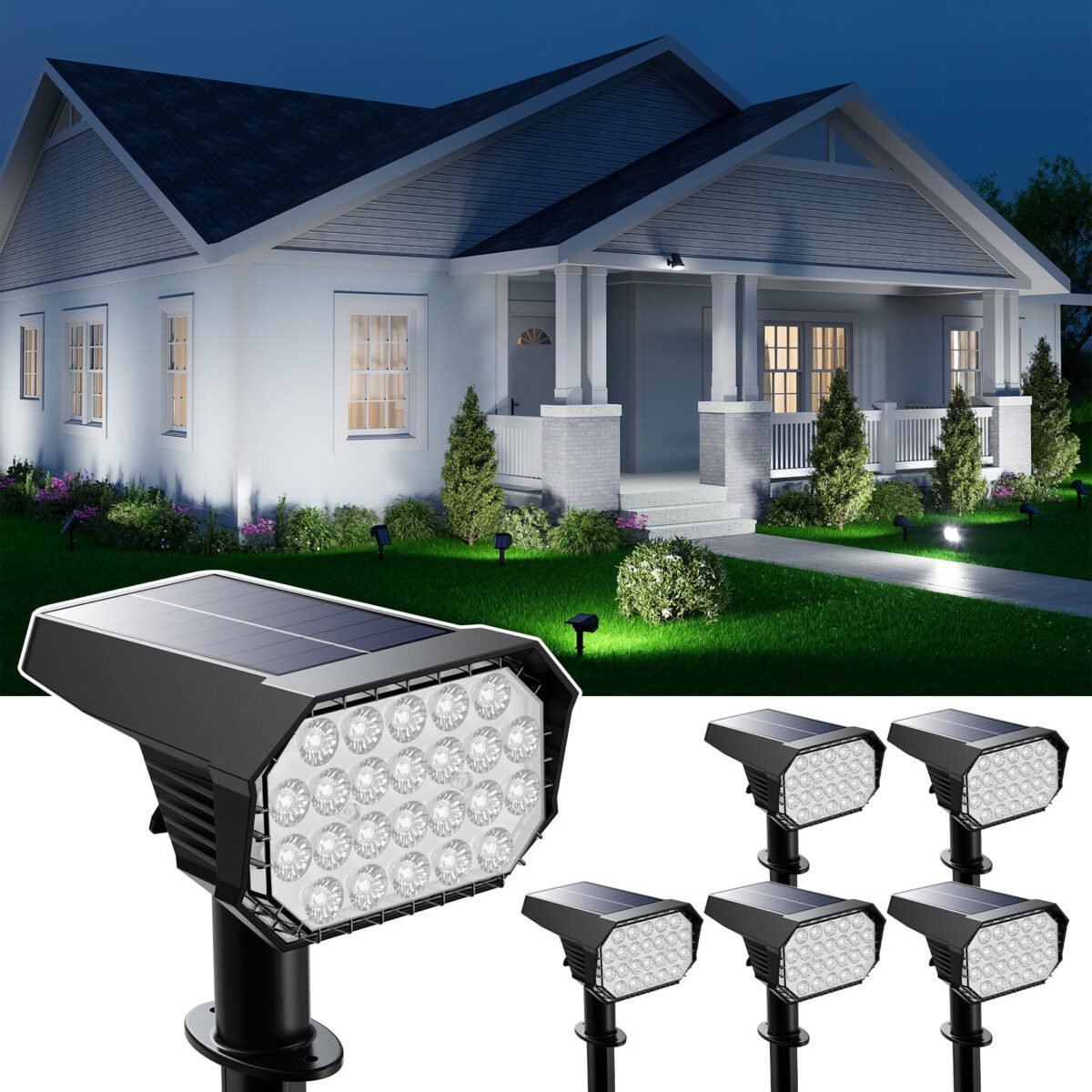 6 Pack Solar Powered Outdoor Spot Lights Review – Best Waterproof Lighting?