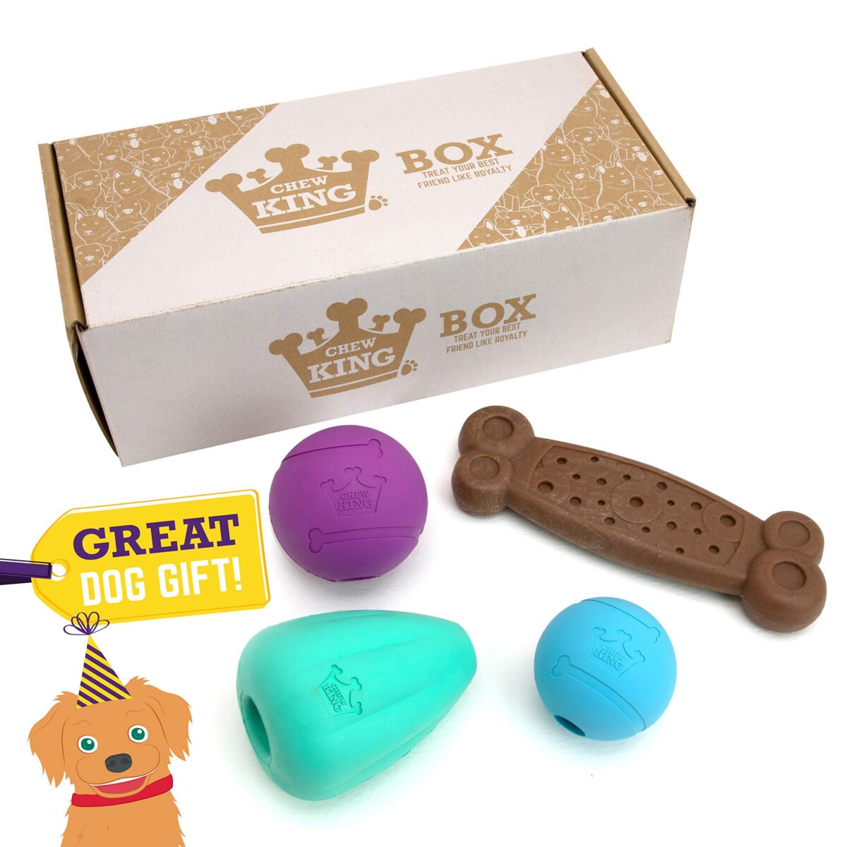 Chew King Dog Box Large Teal Review: Durable Fetch Toy Set?