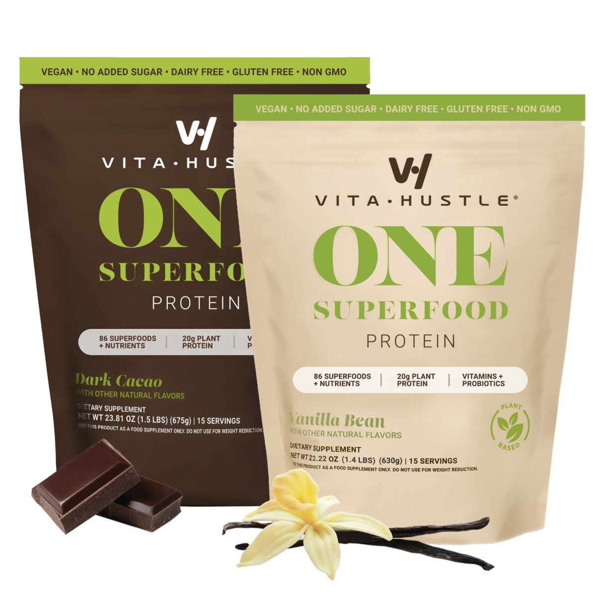 VitaHustle 2 Bags ONE Superfood Protein + Greens Review: Worth It?